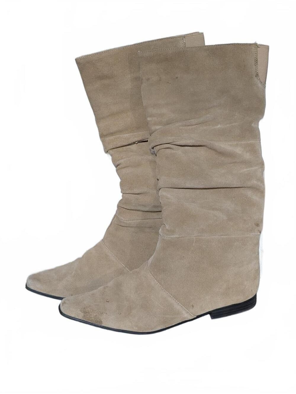 Route 66 Women's Tan Suede Mid-Calf Boots Size 9
